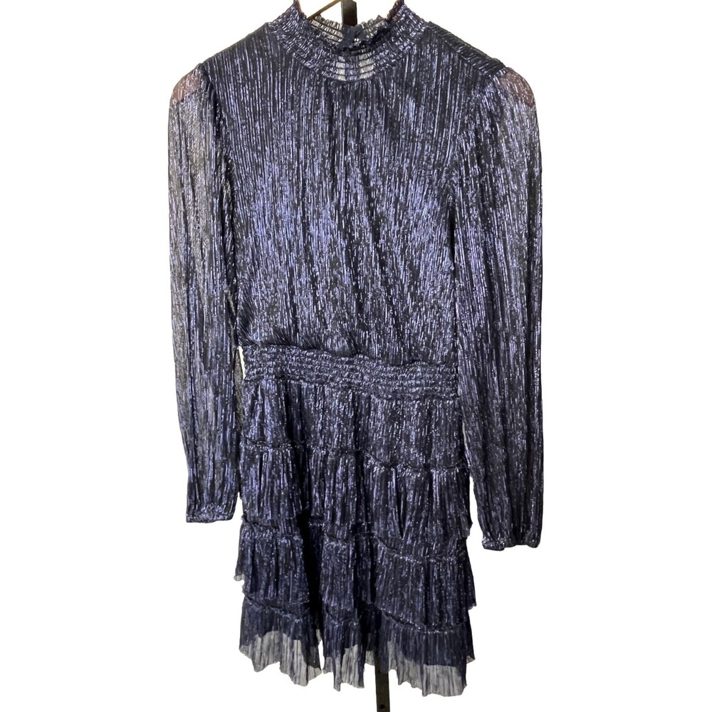 Express Blue Long Sleeve Dress